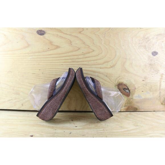 Volatile Sandals Womens Sz 9 Brown Leather Frappachino Platform Thong Shoes - Picture 5 of 8